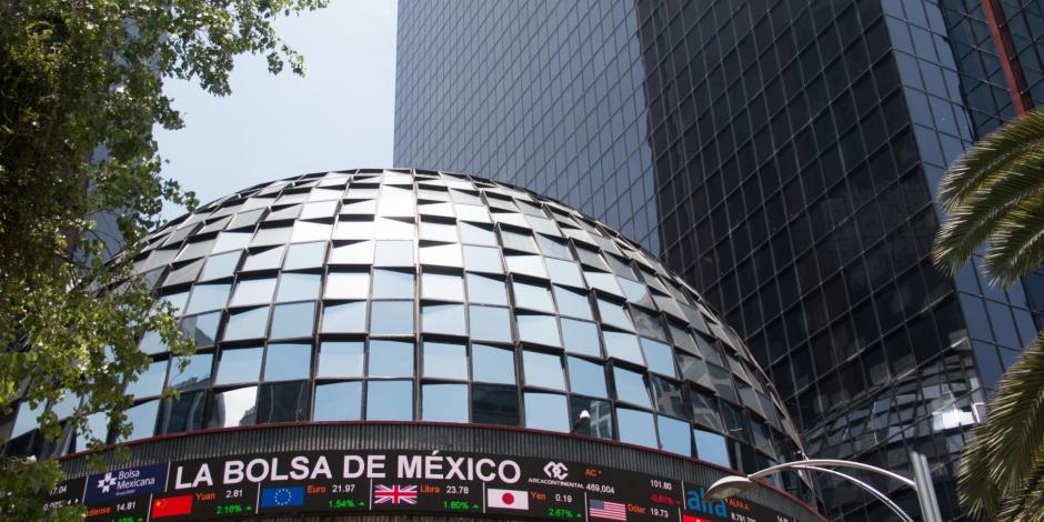 Edificio de la Bolsa Mexicana de Valores, en el centro de la CDMX
