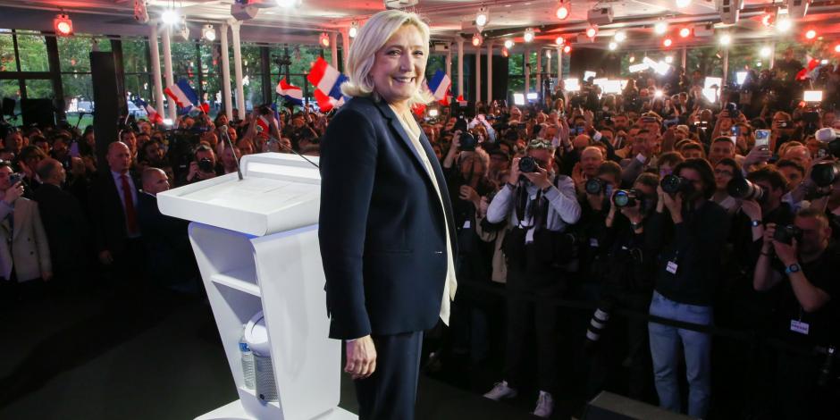 Marine Le Pen, opositora ultraderechista de Emmanuel Macron