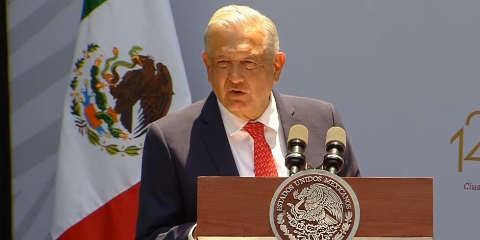 Presidente Andrés Manuel López Obrador durante conferencia.