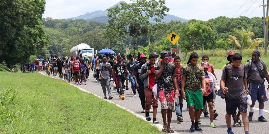 Caravana Migrante se moviliza desde Chiapas para llegar a la CDMX.