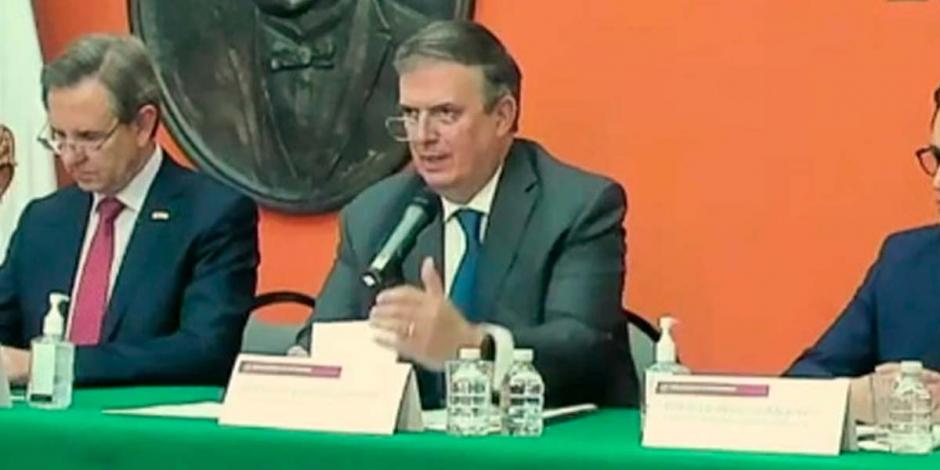 Marcelo Ebrard, titular de la SRE, en conferencia de prensa