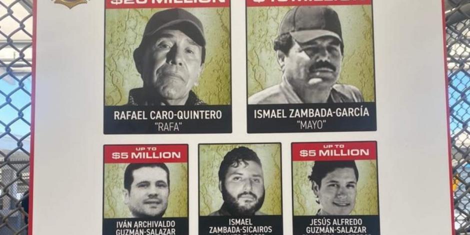 La DEA ofrece hasta 45 mdd por líderes del Cártel de Sinaloa