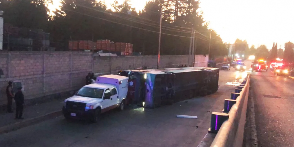 Accidente de autobús en Paseo Tollocan