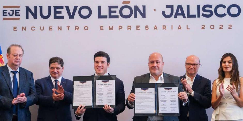 "Es una lucha para que podamos tener los recursos para que Jalisco y para que Nuevo León sigan siendo locomotoras del desarrollo nacional", dijo Alfaro Ramírez.-