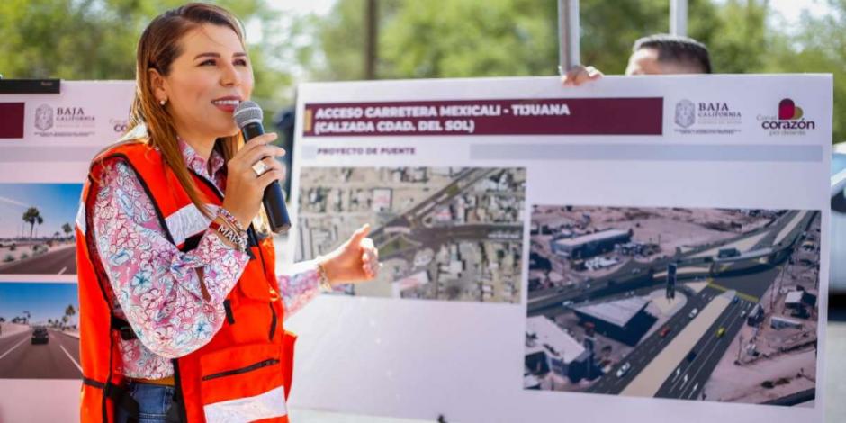 La mandataria expresó que la mejora del acceso a Mexicali desde la ciudad de Tijuana era una obra ampliamente solicitada.