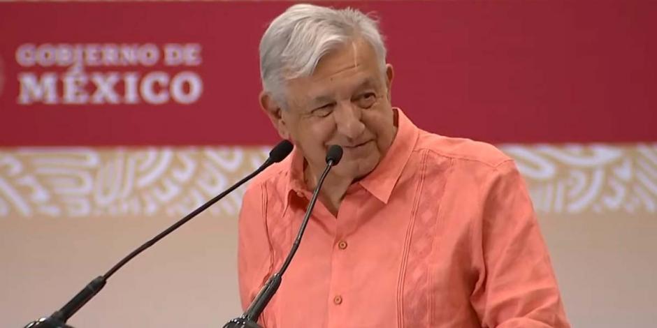 El Presidente Andrés Manuel López Obrador este sábado en Veracruz