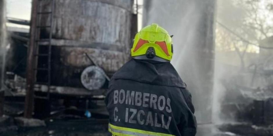 Incendio en zona industrial de Cuamatla, Cuautitlán Izcalli.