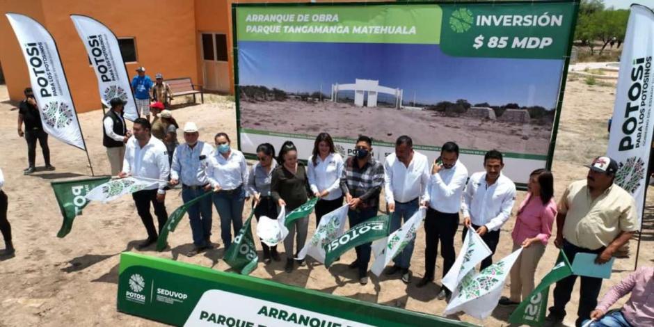 El gobernador de San Luis Potosí, Ricardo Gallardo Cardona, dio el banderazo de obras del enorme parque de 32 hectáreas de extensión.