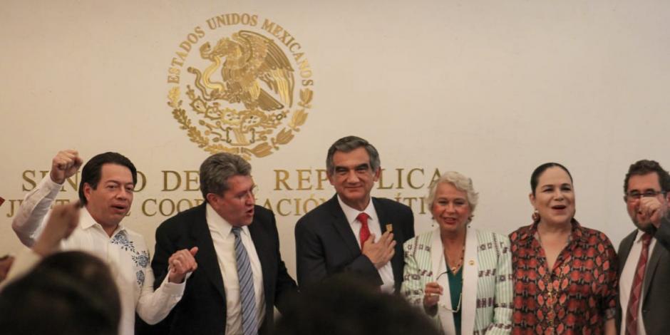 Américo Villarreal este lunes 23 de mayo en el Senado de la República.