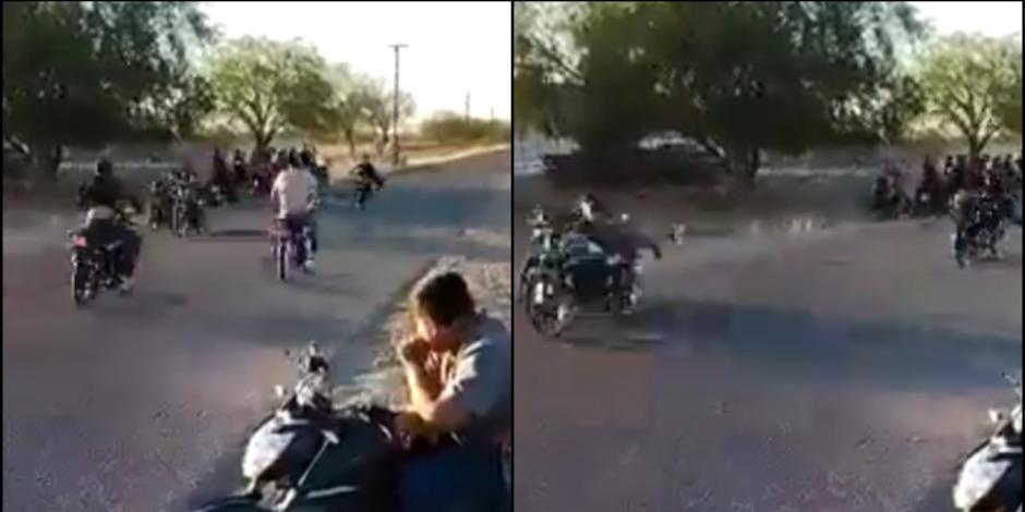 Jóvenes mueren al chocar sus motocicletas en presunta carrera clandestina. Foto: Especial