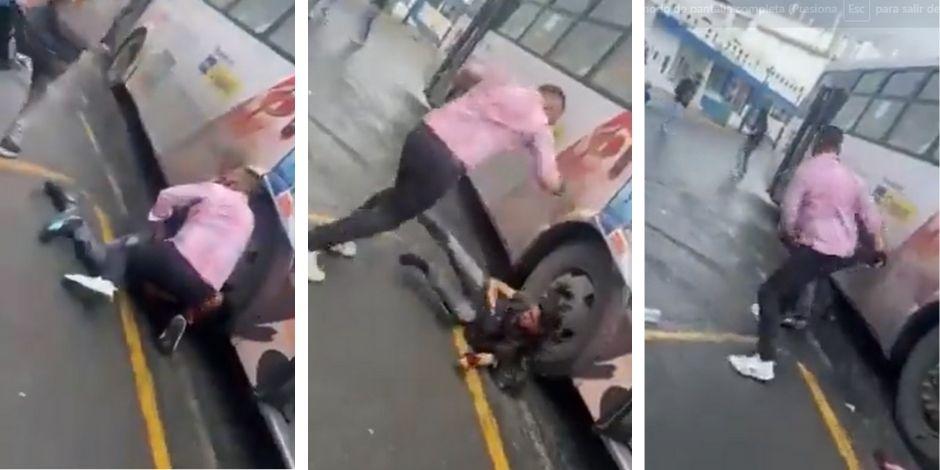 Conductor de transporte público en Nuevo León defendió a mujer de ladrones.