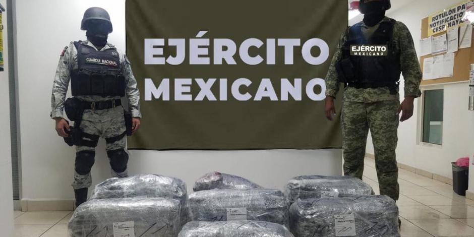 Sedena, GN y FGR aseguran 150 kilos de cocaína en carretera Tepic-Puerto Vallarta