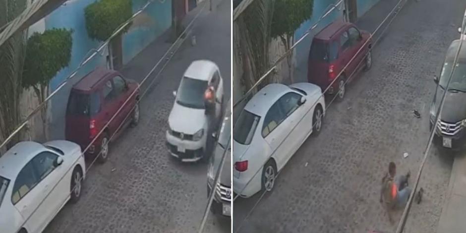 Hombre atropella a ladrón tras presunto asalto en Querétaro (VIDEO).