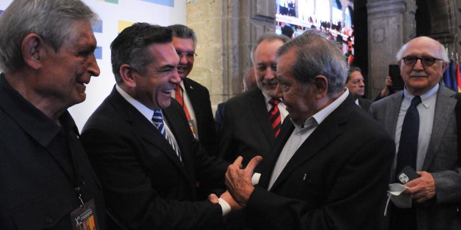 Porfirio Muñoz Ledo y Alejandro Moreno (centro), en la reunión de la Copppal, ayer.