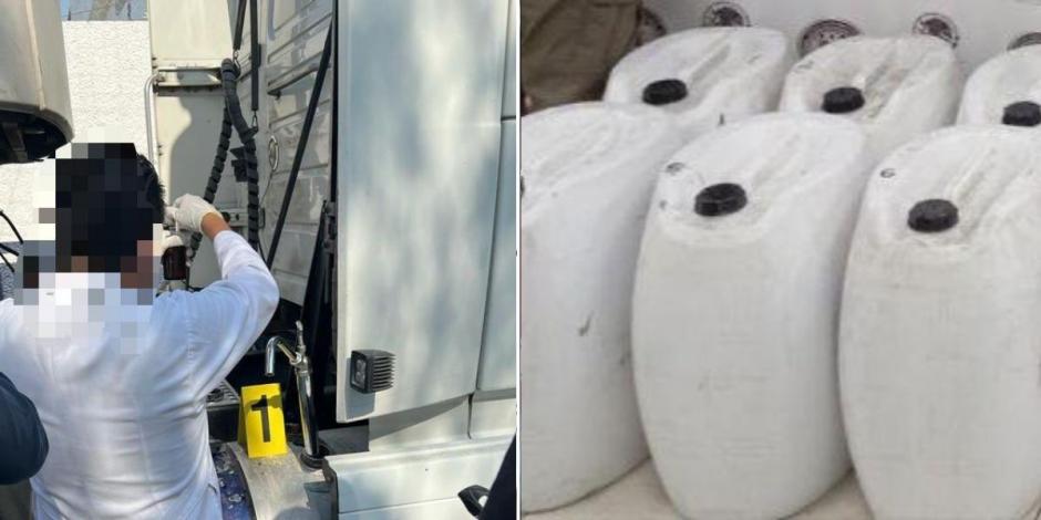 Vinculan a proceso a hombre por transportar 535 litros de metanfetamina en Nuevo León.