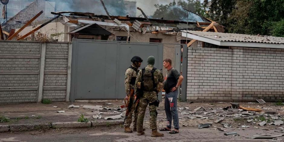 Continúa el ataque de Rusia contra Ucrania, en Lysychansk, región de Lugansk