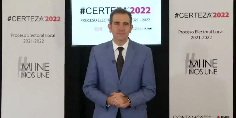 Lorenzo Córdova, consejero presidente del INE, invita a la población a votar en las elecciones en 6 estados de la República.
