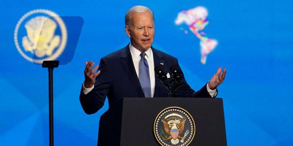 Joe Biden durante la novena Cumbre de las Américas.