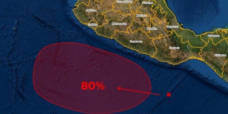 Conagua prevé que la probabilidad para desarrollo ciclónico incremente a 80 % en cinco días.