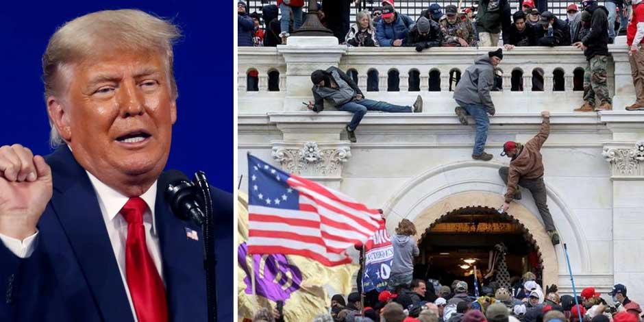 Seguidores del entonces presidente de Estados Unidos, Donald Trump, asaltaron el Capitolio en Washingto en enero de 2021