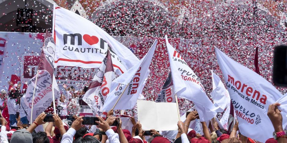 Morena llevó a cabo el evento “Unidad y Movilización para que siga la Transformación” en la explanada del Teatro Morelos en la Ciudad de Toluca, Estado de México, el pasado 12 de junio.