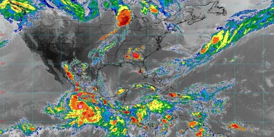 Huracán Blas puede provocar lluvias y descargas eléctricas en Veracruz, Oaxaca y Chiapas.