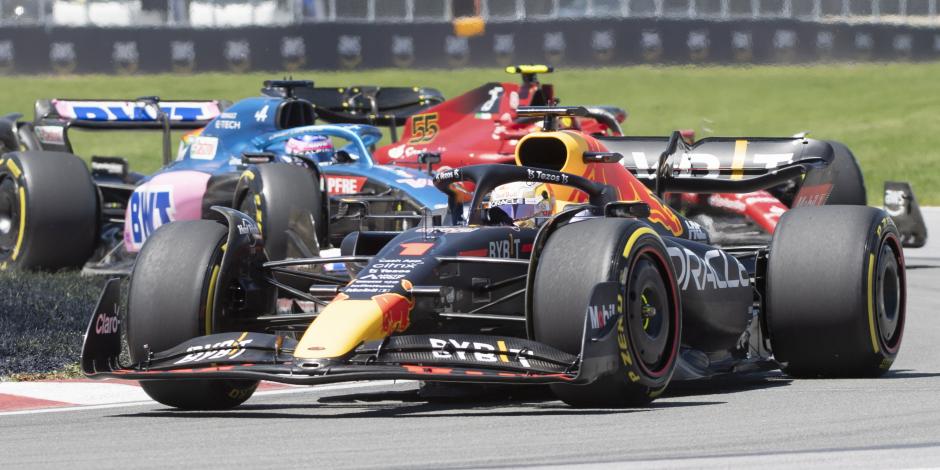 El neerlandés Max Verstappen, de Red Bull Racing, liderando el GP de Canadá de F1.