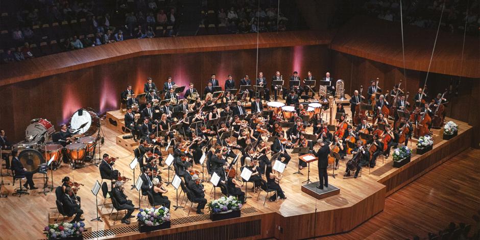 La orquesta Sinfónica de Minería, durante un concierto.