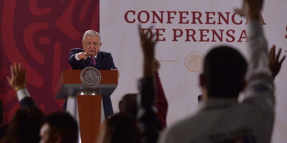Andrés Manuel López Obrador este martes en Palacio Nacional.