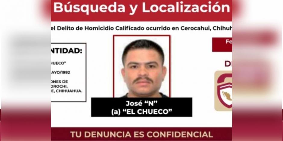 Emiten alerta migratoria en contra de “El Chueco, presunto homicida de sacerdotes jesuitas