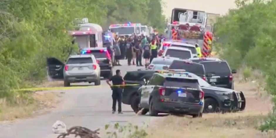 Reportan hallazgo de al menos a 42 personas sin vida al interior de un tráiler en Texas