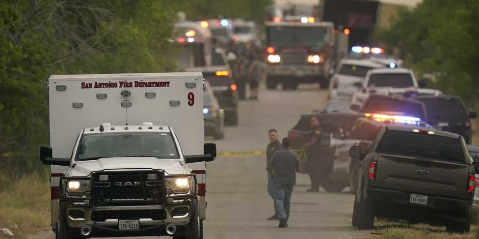Encuentran tráiler con 46 cuerpos en San Antonio, Texas