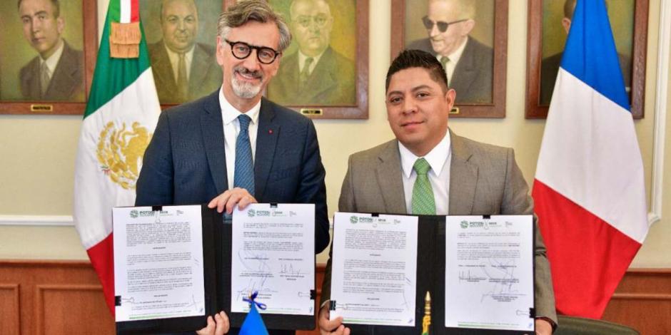 El gobernador Ricardo Gallardo gestionó el encuentro con la Embajada de Francia en México para suscribir un convenio educativo y motivar la inversión de capital francés.