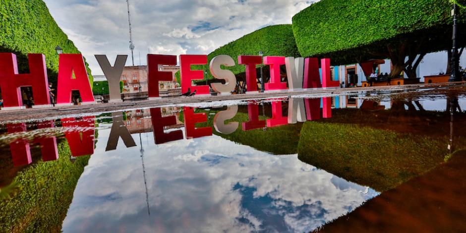 Vista de la sede del Hay Festival Querétaro, en 2019.