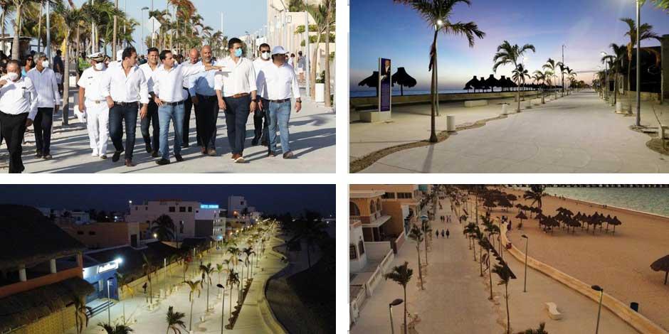 Puerto Progreso, en Yucatán, revitaliza su imagen con la remodelación de su Malecón Tradicional