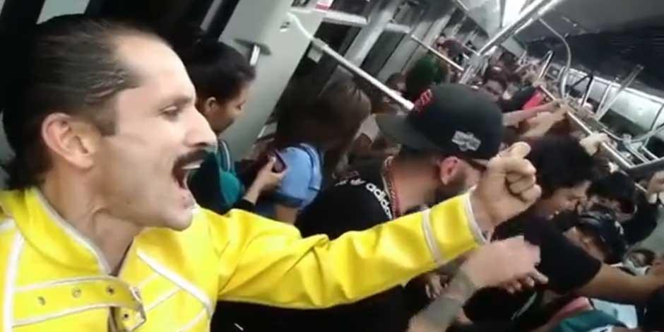 "Te subes al metro y de repente aparece Freddie Mercury Jaramillo", indicó un usuario de Twitter