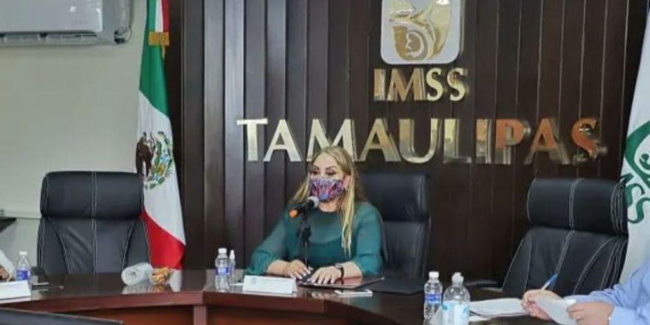Velia Patricia Silva Delfín, titular del IMSS Tamaulipas.