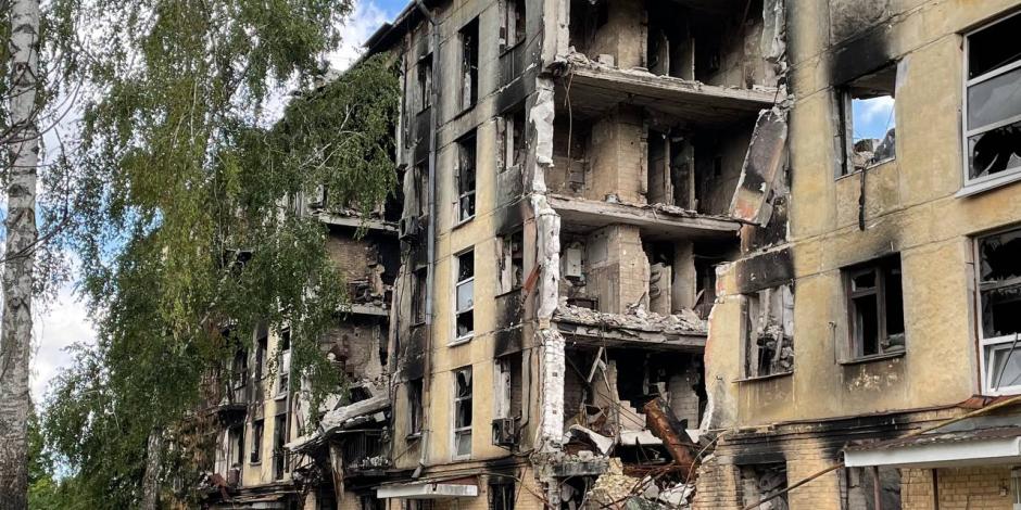 Salomón Chertorivski muestra la destrucción en Ucrania
