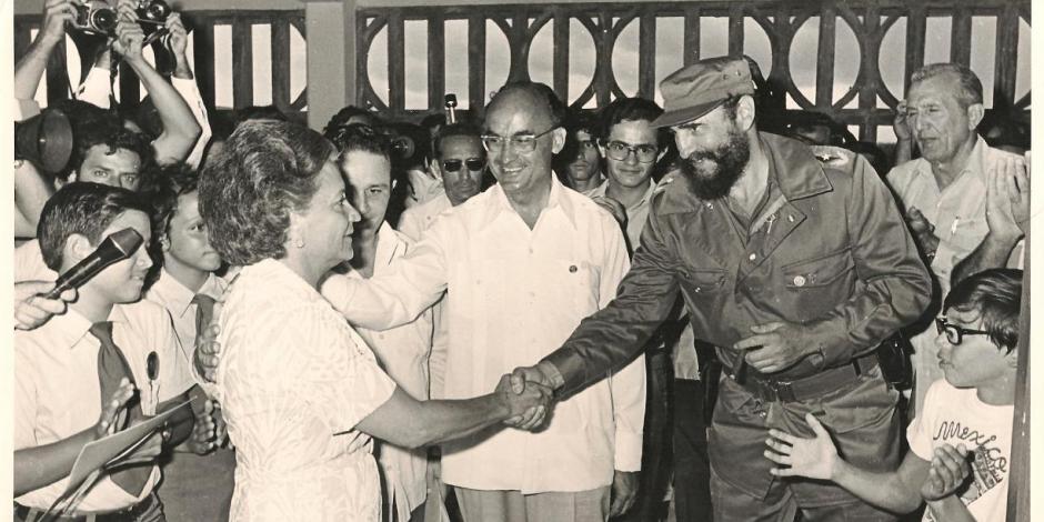 Luis Echeverría y Fidel Castro, en una foto de archivo.