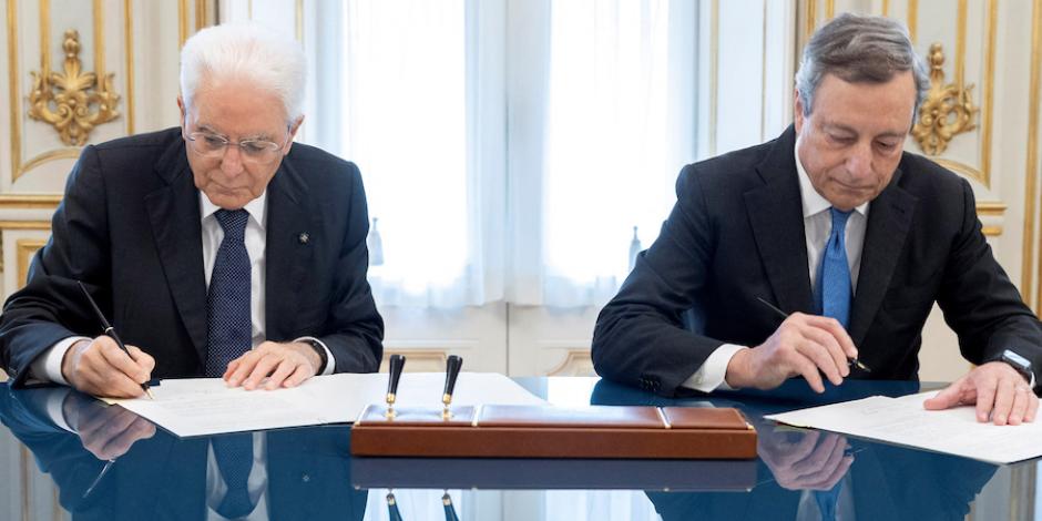 El presidente italiano, Sergio Mattarella, se reúne con el presidente del Consejo, en el Palacio Presidencial de Italia.