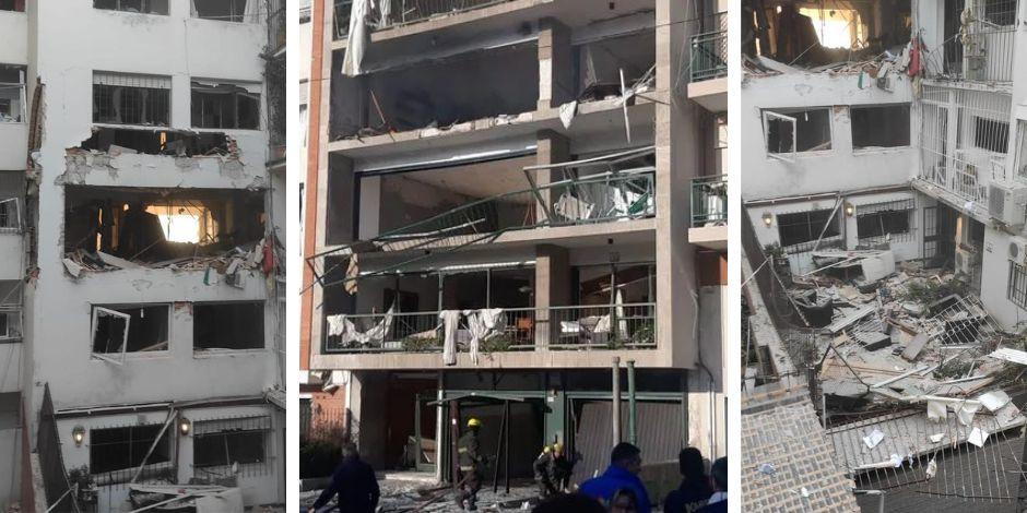 Explosión de edificio en Montevideo, Uruguay.