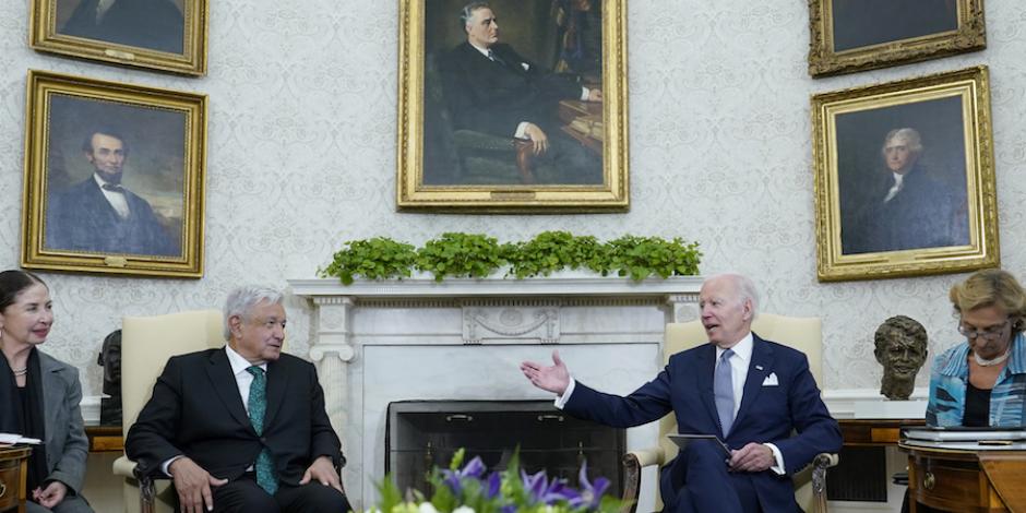 AMLO y Biden, durante la visita del mandatario a la Casa Blanca, el pasado 12 de julio.*Esta columna expresa el punto de vista de su autor, no necesariamente de La Razón.