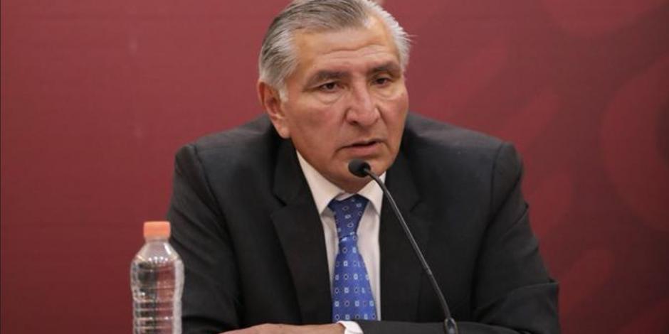 El secretario de Gobernación, Adán Augusto López