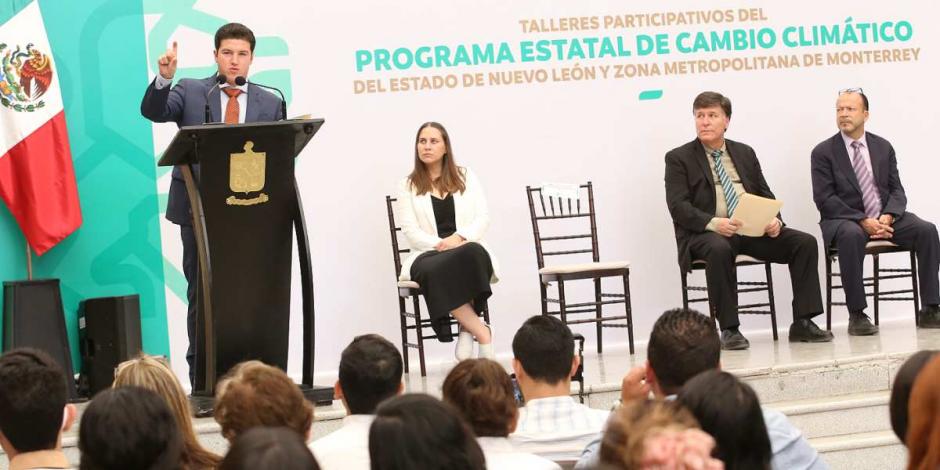 El gobernador Samuel García destacó que en temas como el cambio climático, todos los sectores de la sociedad se unen para salir adelante y dejan atrás intereses personales y partidistas.