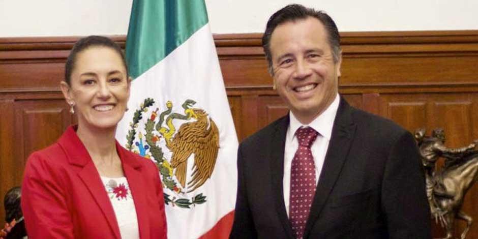 Claudia Sheinbaum, jefa de Gobierno de la CDMX y el gobernador de Veracruz, Cuitláhuac García