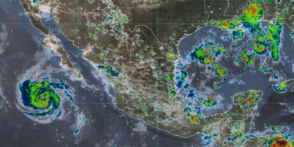 Tormenta Tropical "Howard" se intensifica a Huracán Categoría 1 al suroeste de Baja California Sur.