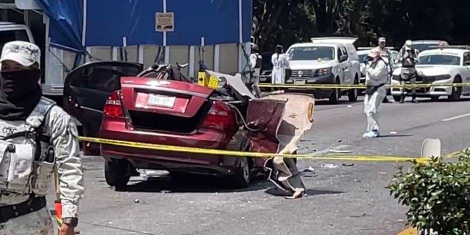 Accidente en la autopista México-Cuernavaca.
