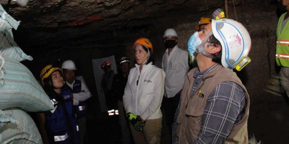 La alcaldesa de Álvaro Obregón, Lía Limón García, señaló que son aproximadamente 700 metros cúbicos los que deben rellenarse en cada una de las minas: