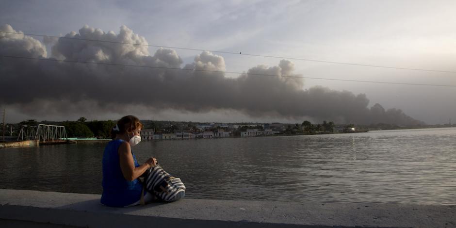 El incendio en Matanzas, Cuba, el pasado 9 de agosto.