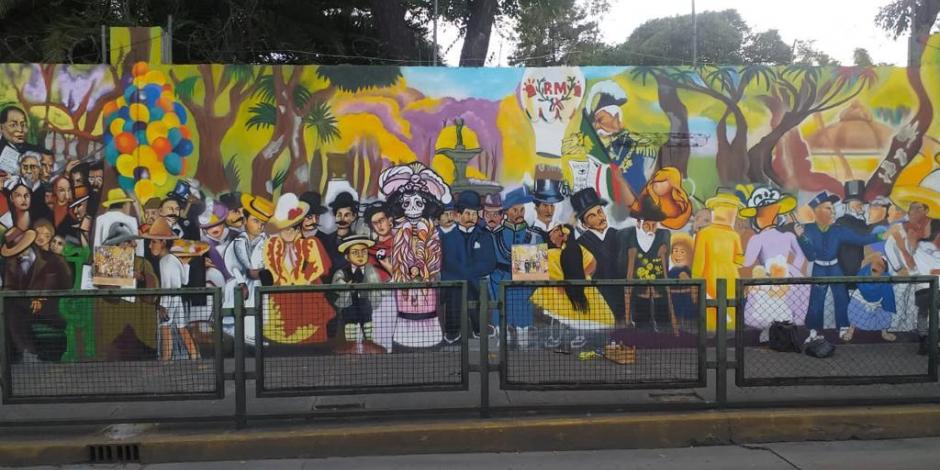 Pintan el primero de 100 nuevos murales que decorarán la Cuauhtémoc.